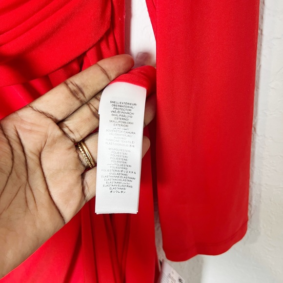 Aidan Mattox Draped Deep V-Neck Gown - Picture 9 of 9